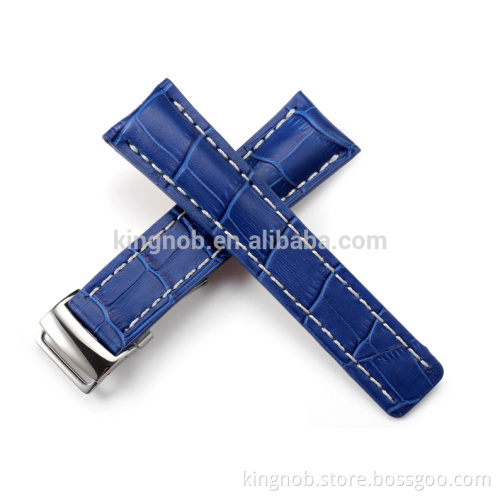 Hot sale watch bracelet for Breitling Luxury Royalblue Watch Strap Watch Belt watch accessory with Deployment Buckle